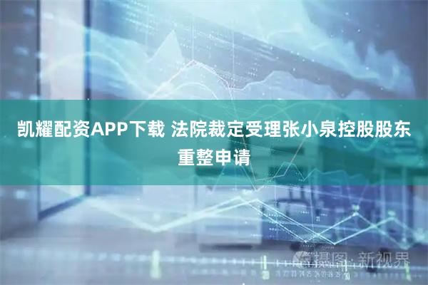 凯耀配资APP下载 法院裁定受理张小泉控股股东重整申请