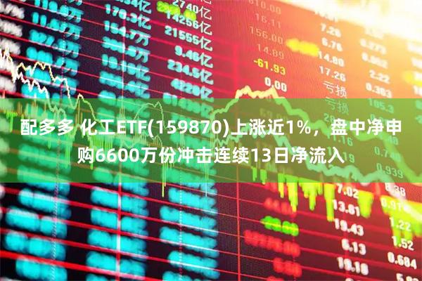 配多多 化工ETF(159870)上涨近1%，盘中净申购6600万份冲击连续13日净流入