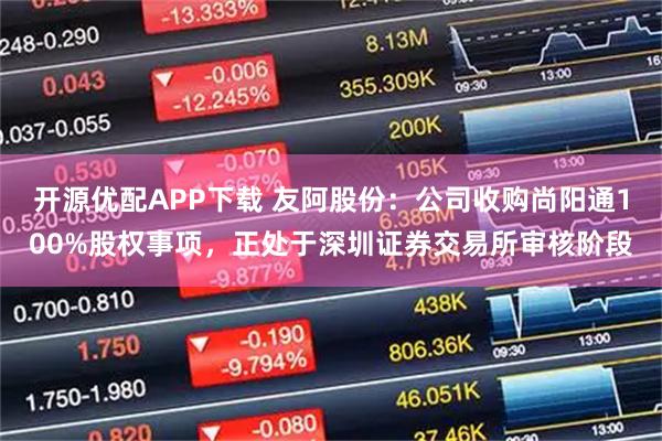 开源优配APP下载 友阿股份:公司收购尚阳通100%股权事项,正处于深圳证券交易所审核阶段