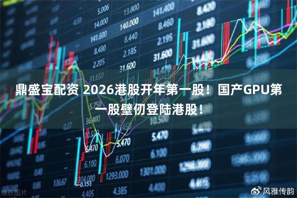 鼎盛宝配资 2026港股开年第一股!国产GPU第一股壁仞登陆港股!